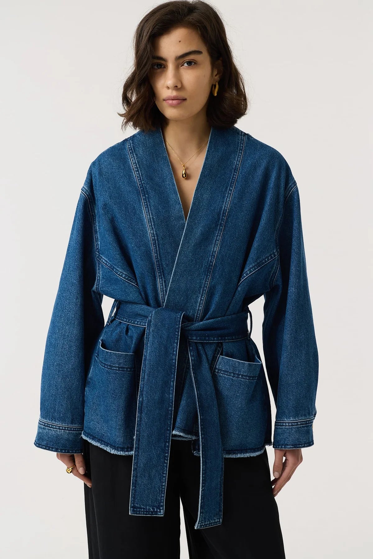 Anala Denim Kimono Jacket