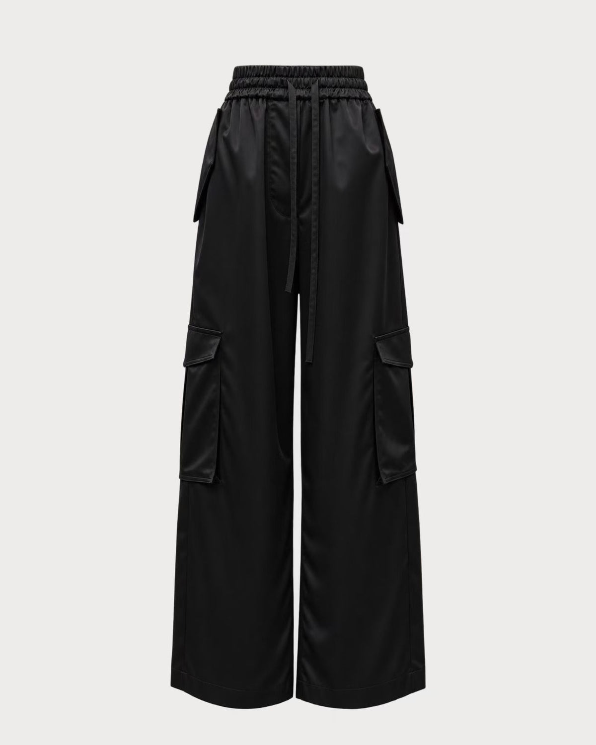 Satin Cargo Pants