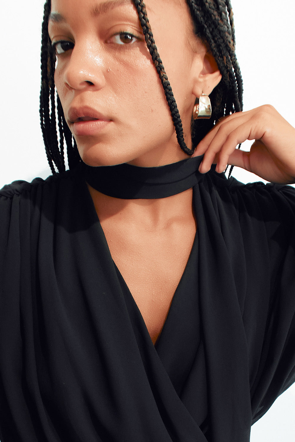 Chiffon Shirring Blouse