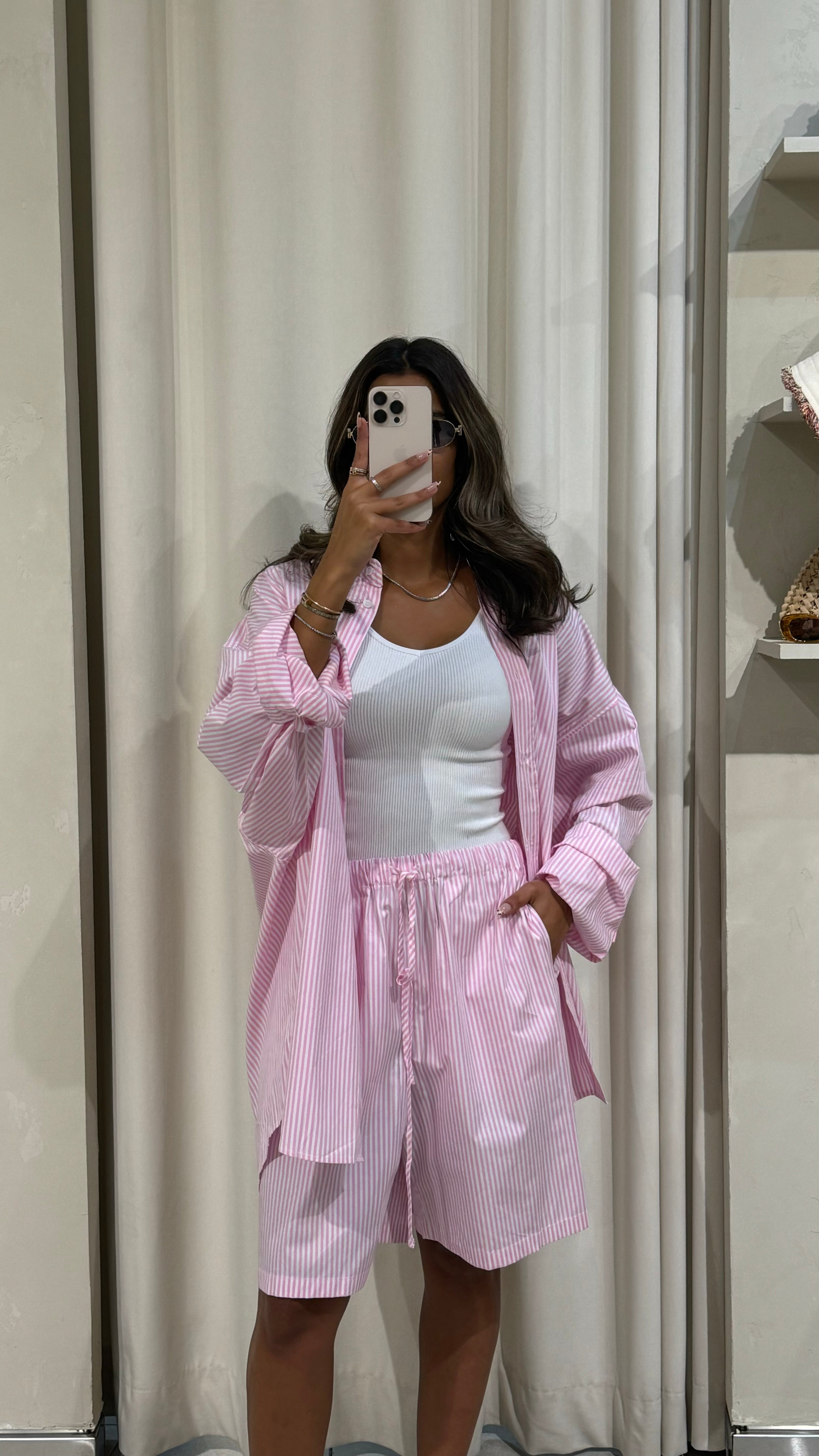 Lounge striped shorts