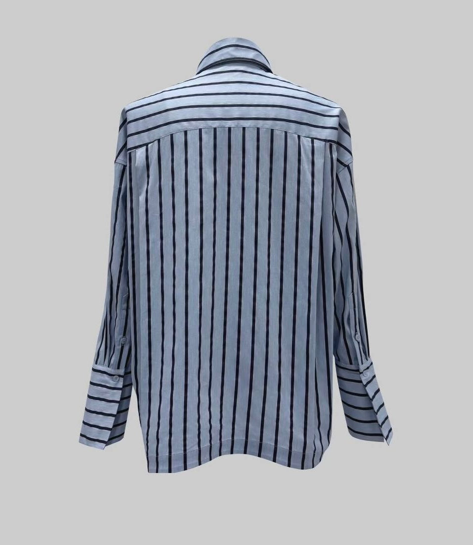 Asymmetrical striped shirt