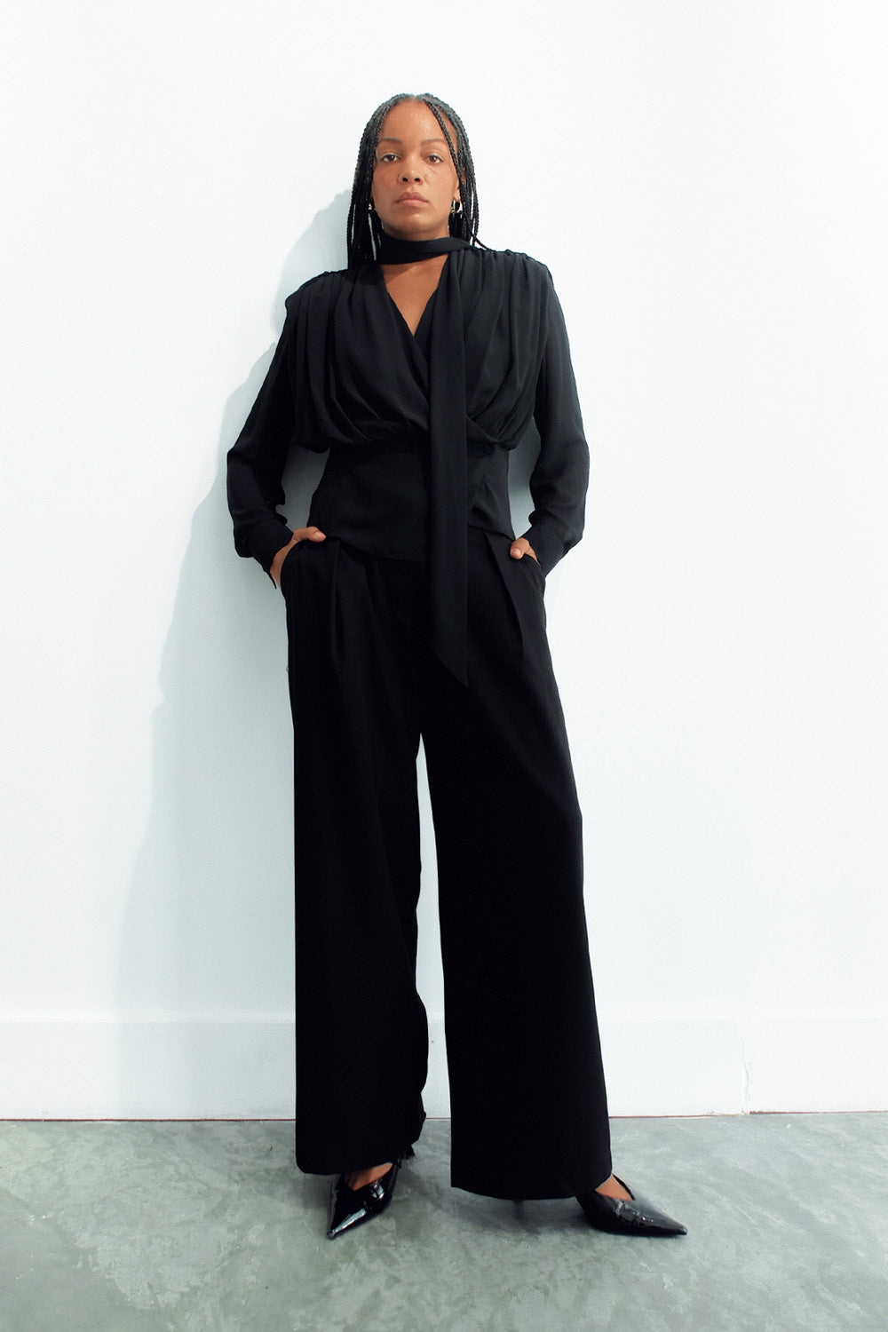 Chiffon Shirring Blouse