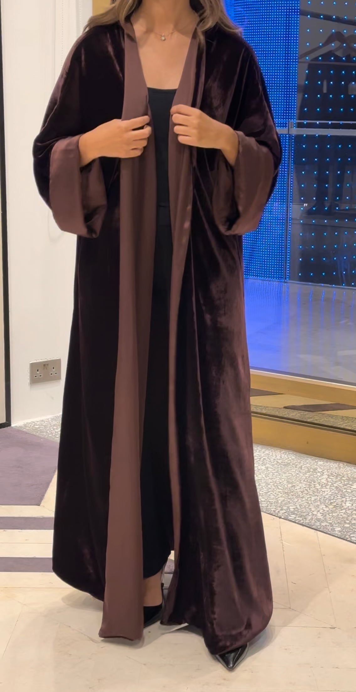 Brown Reversible Bisht