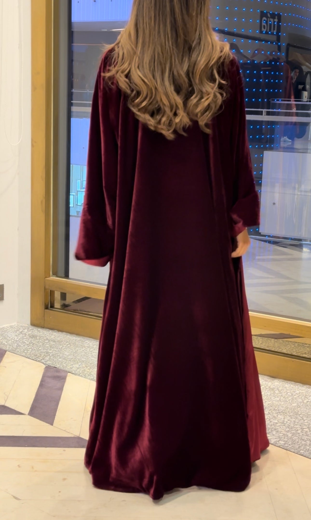 Burgundy Reversible Bisht