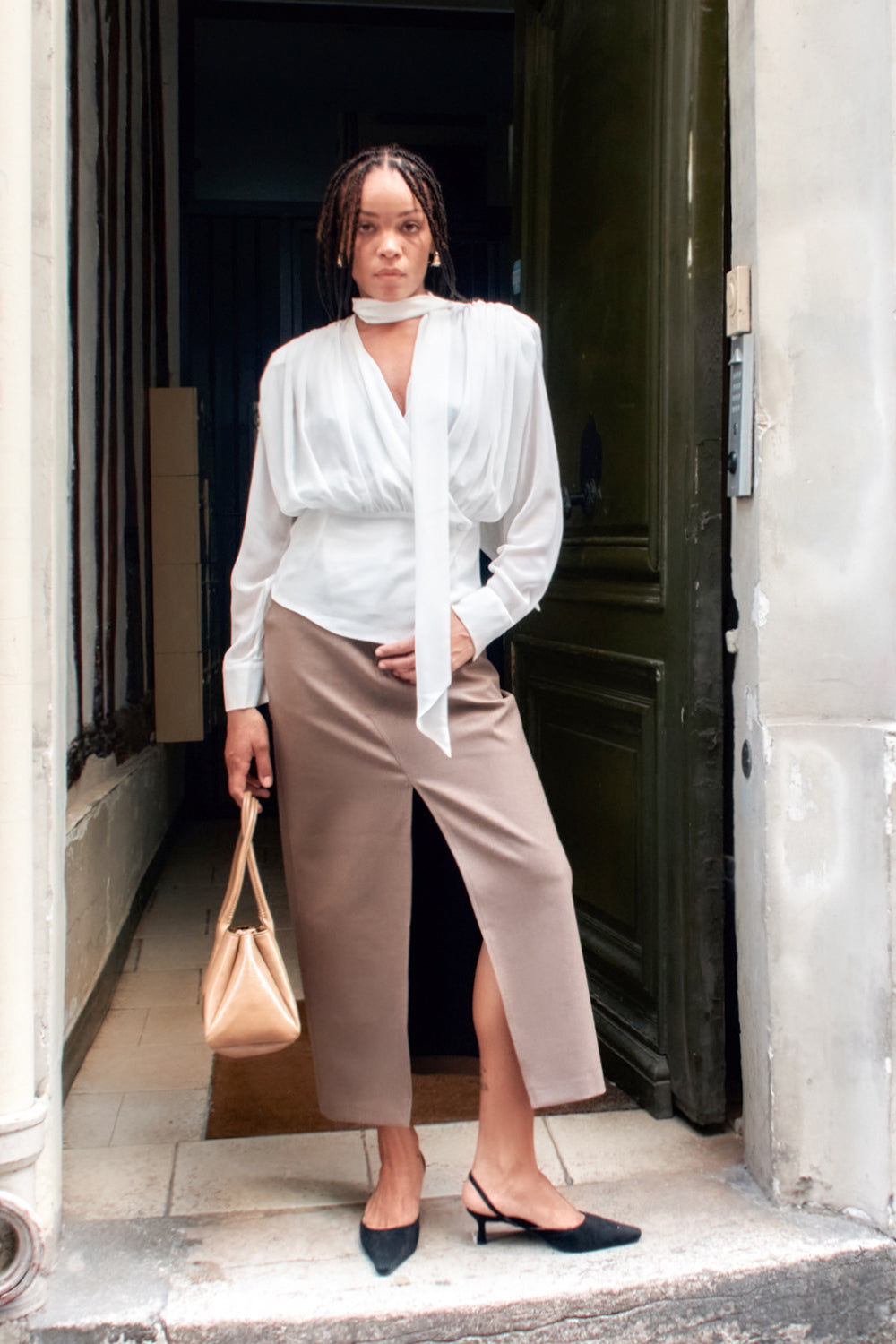 Chiffon Shirring Blouse