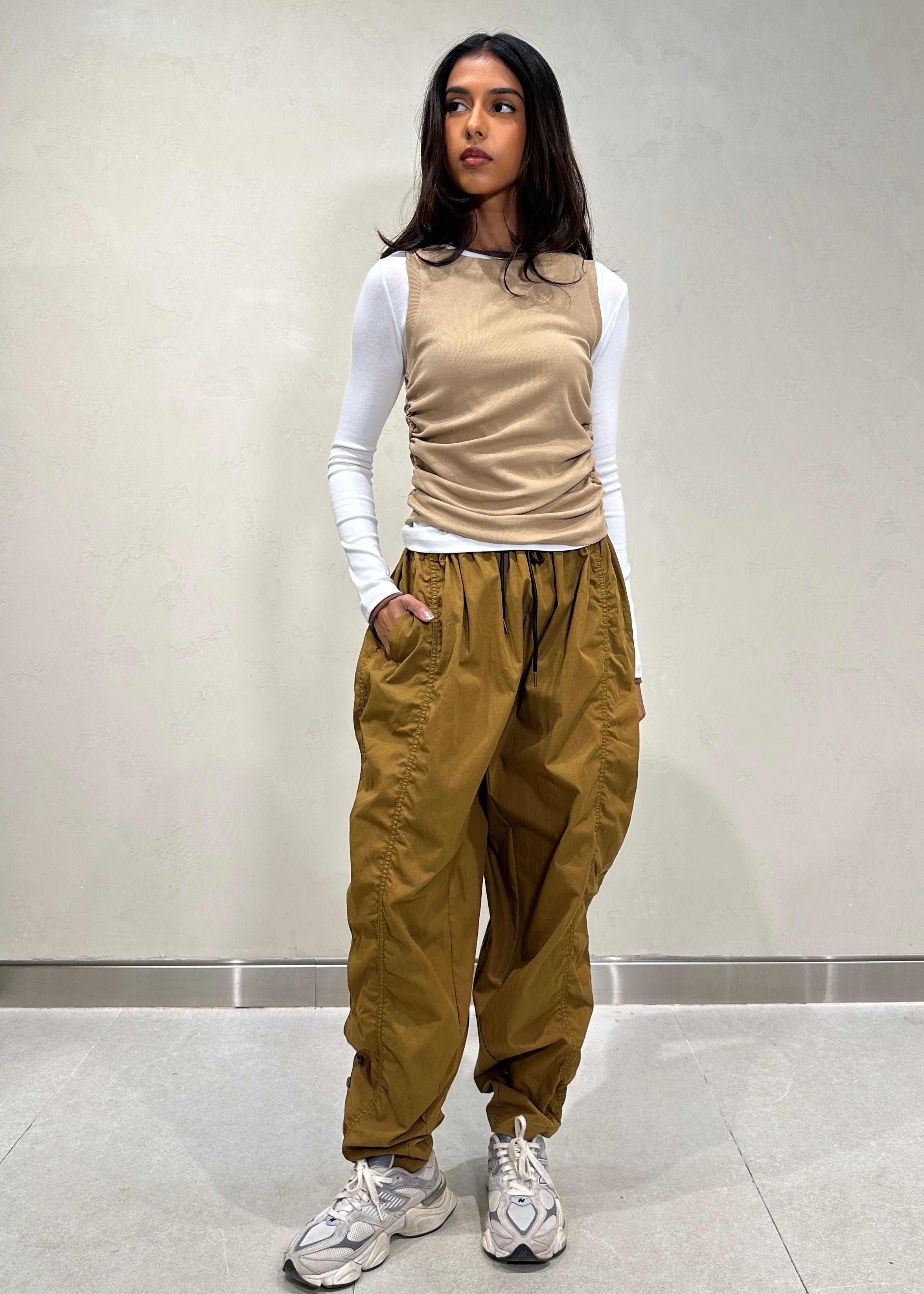 Layered long sleeves top