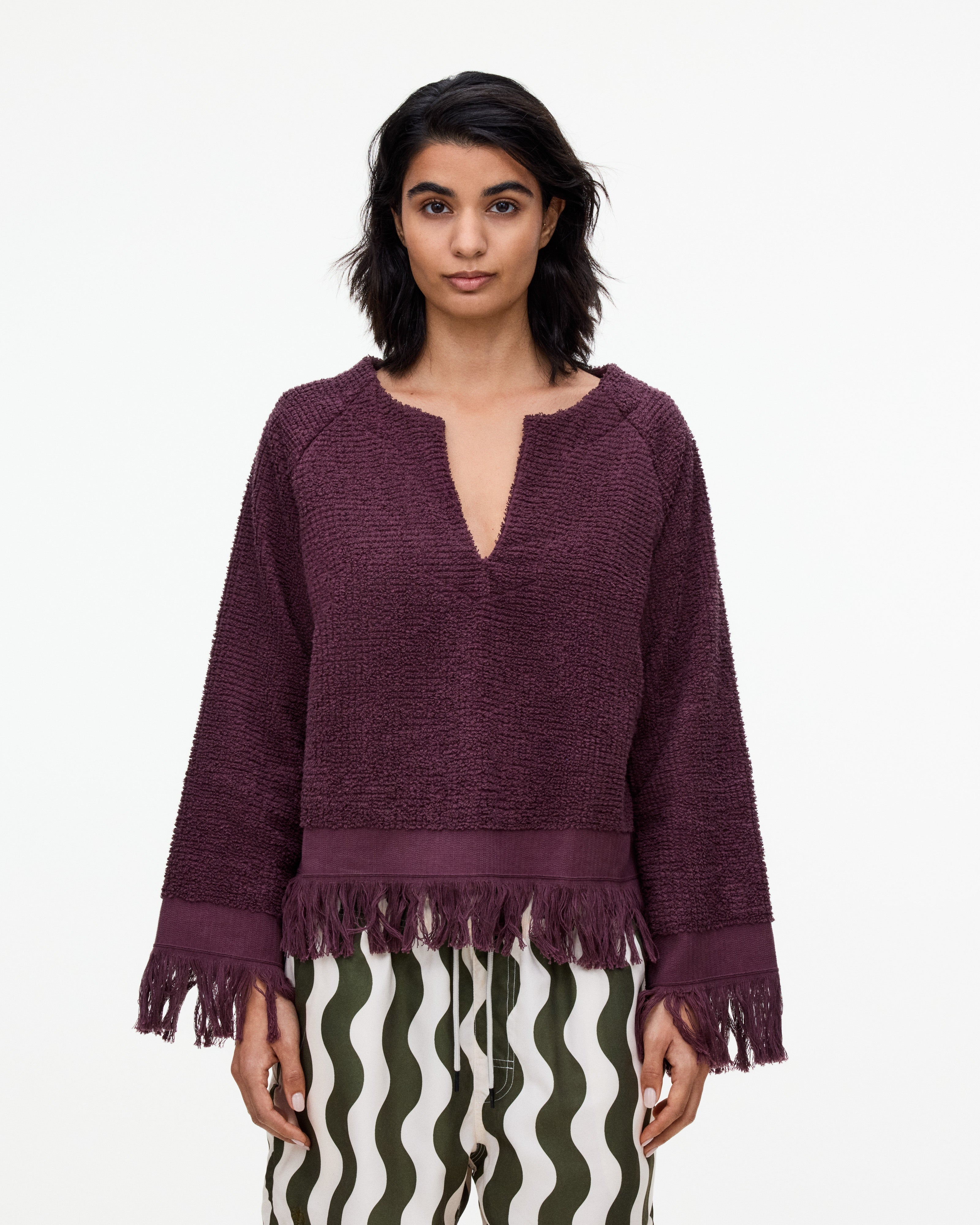 Burgundy Tillie Terry Top