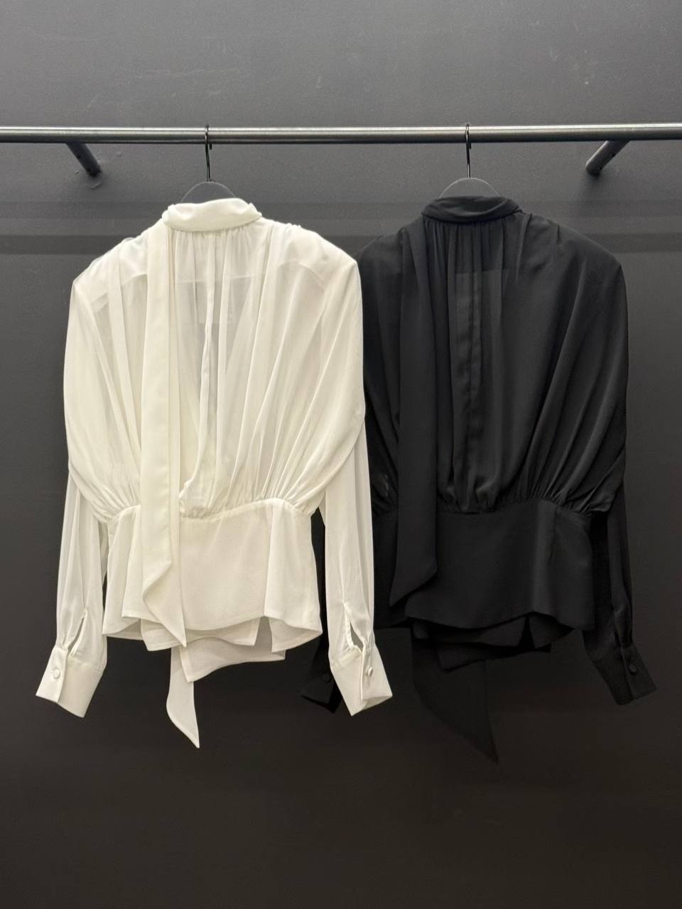 Chiffon Shirring Blouse