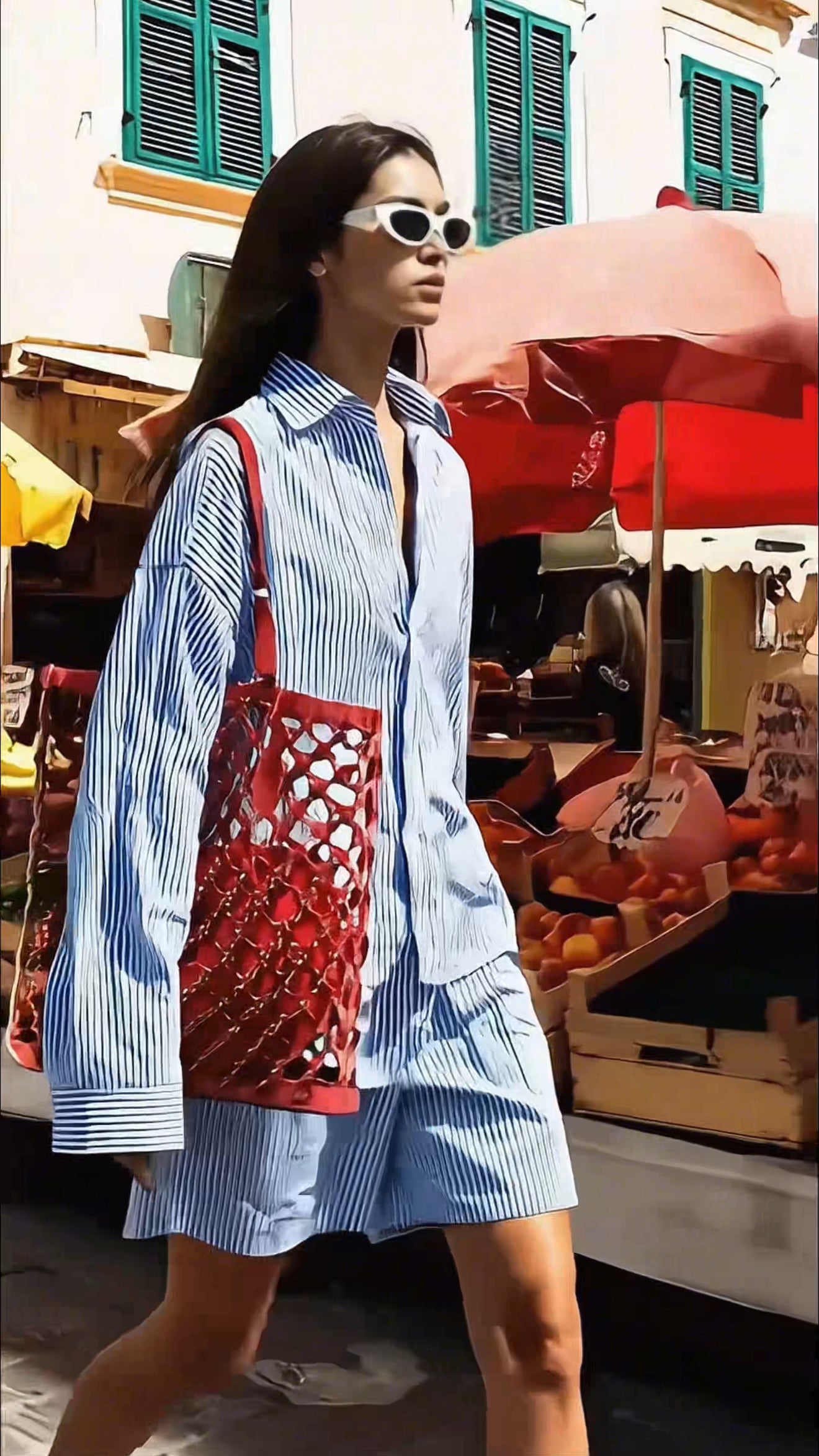 Lounge striped shorts