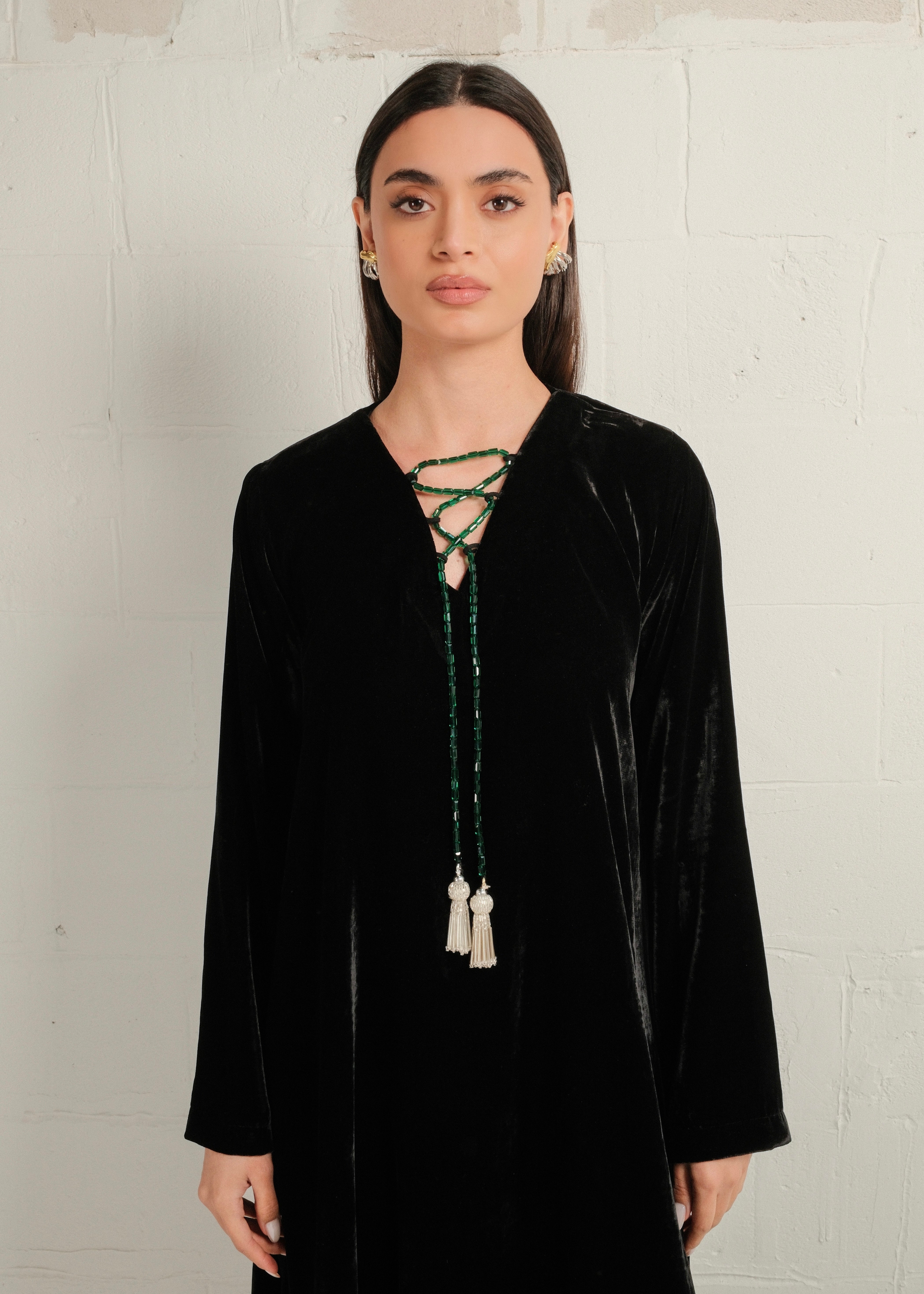 Velvet Beads Kaftan