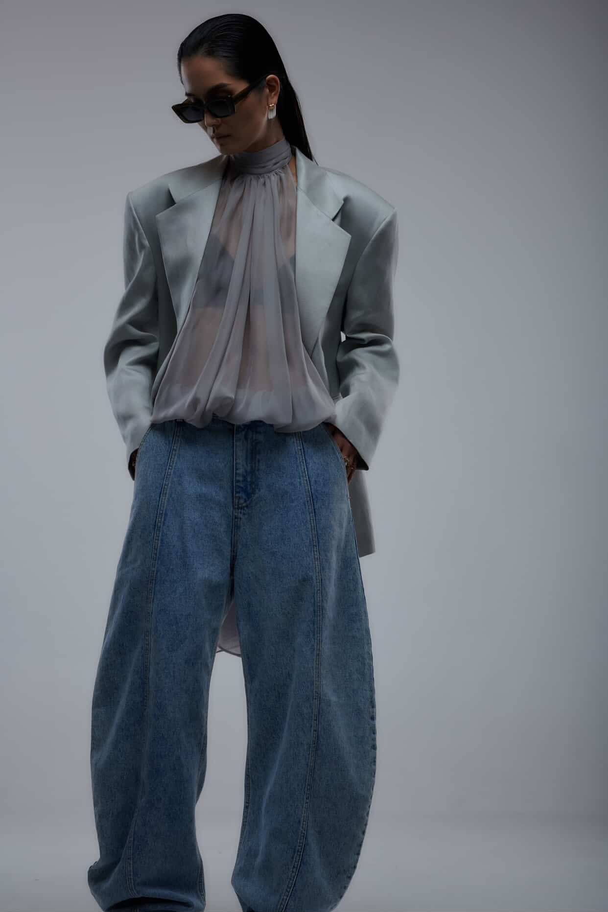 Barrel Denim Pants