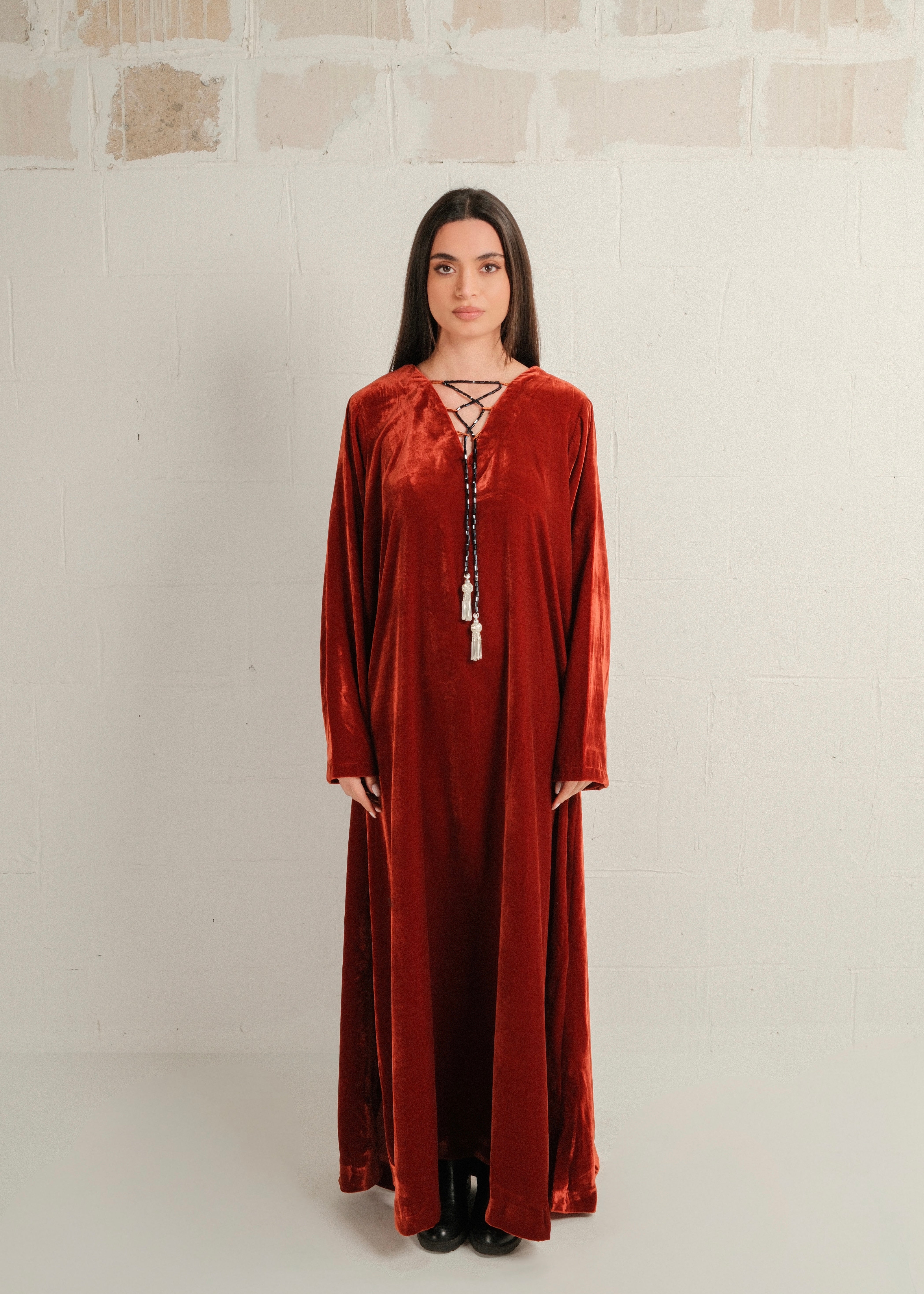 Velvet Beads Kaftan