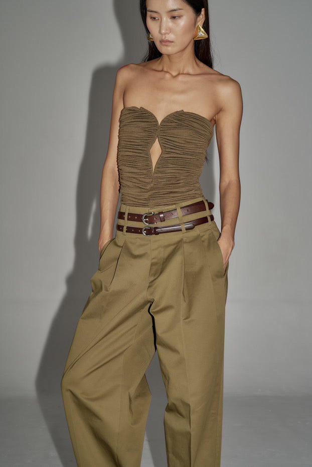 Double waistband pants