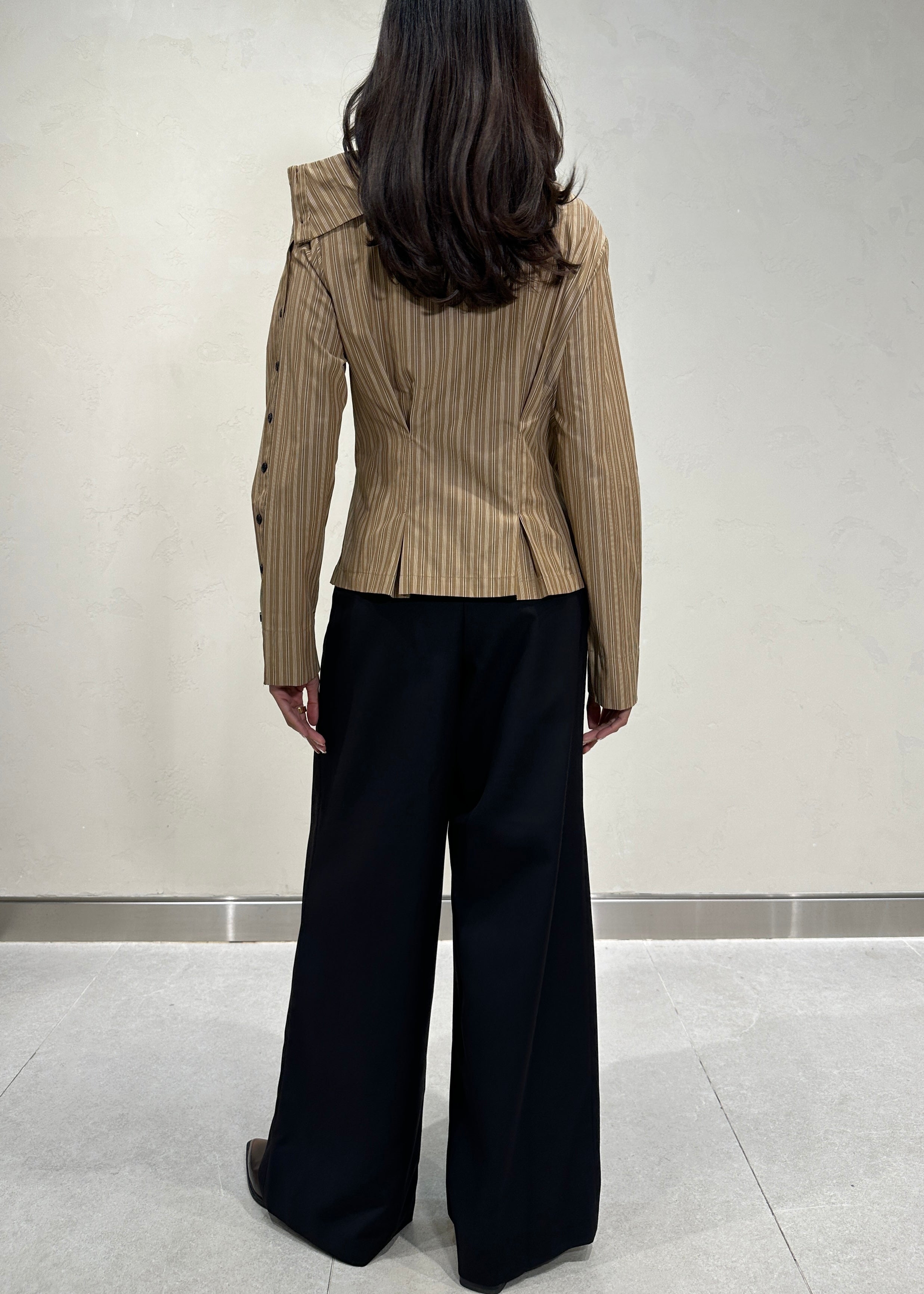 One-Shoulder Striped Shirt