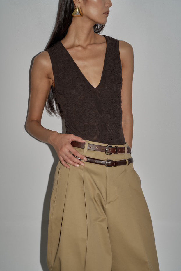 Double waistband pants