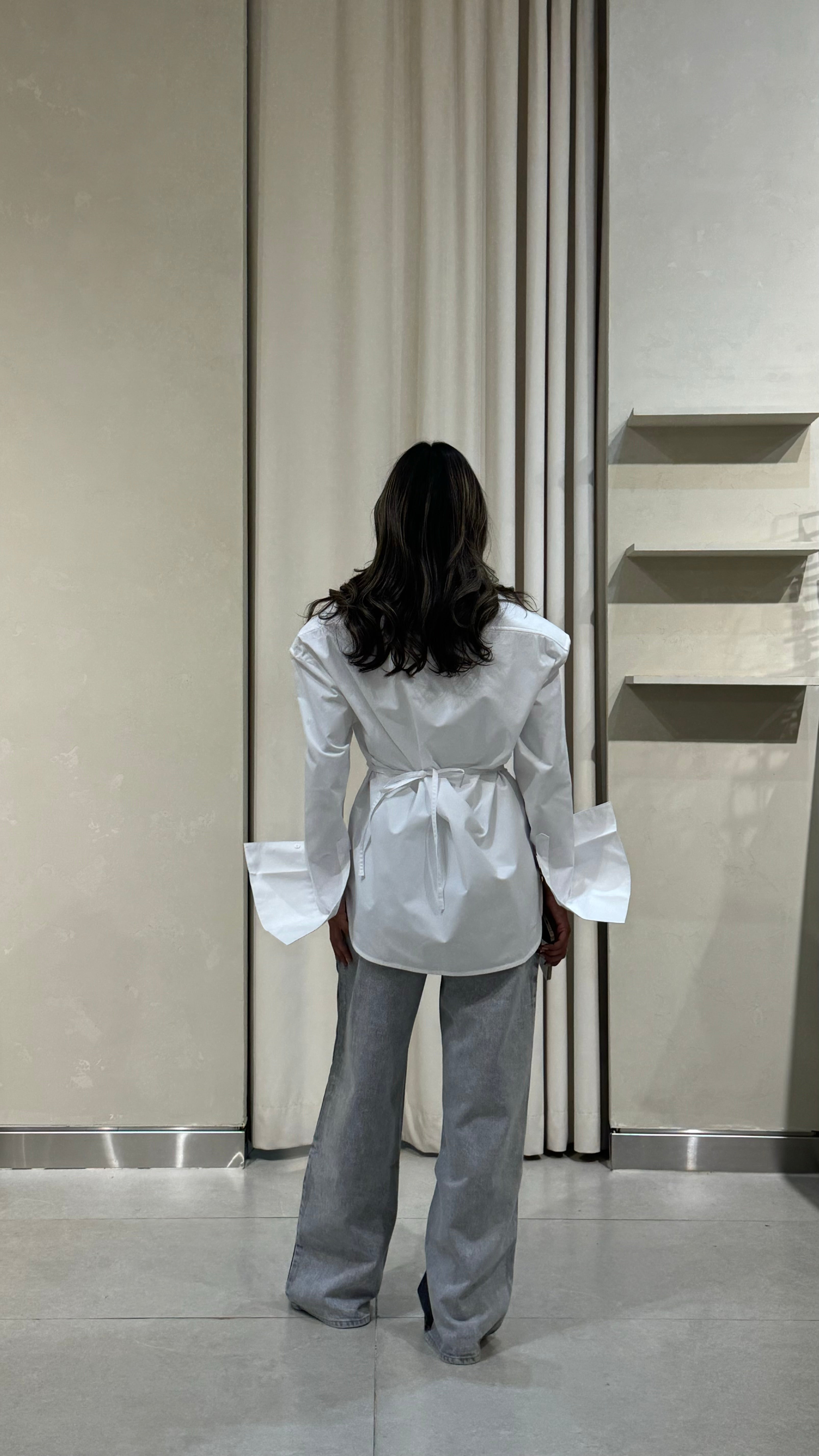 Padded shoulder shirt