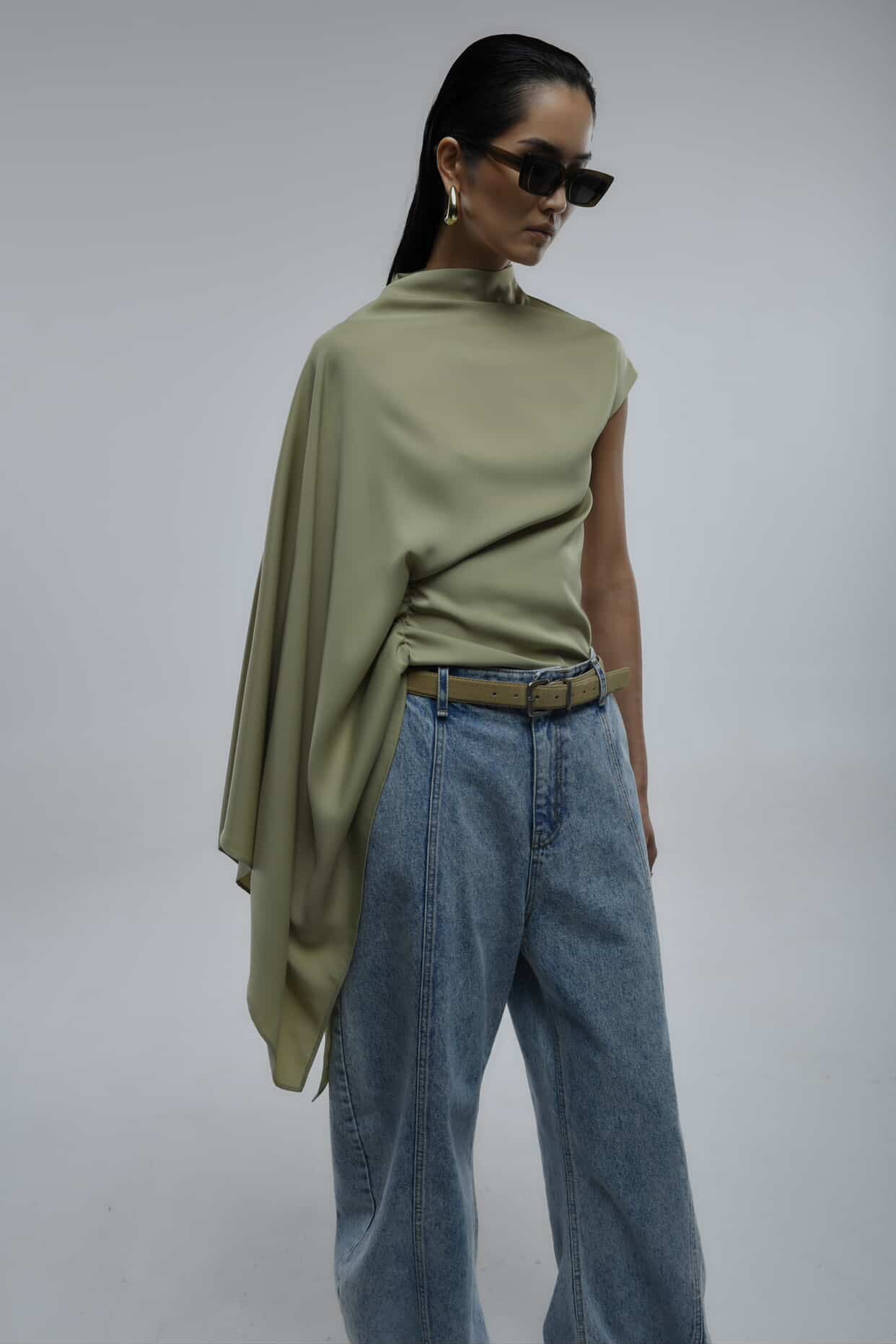 Barrel Denim Pants
