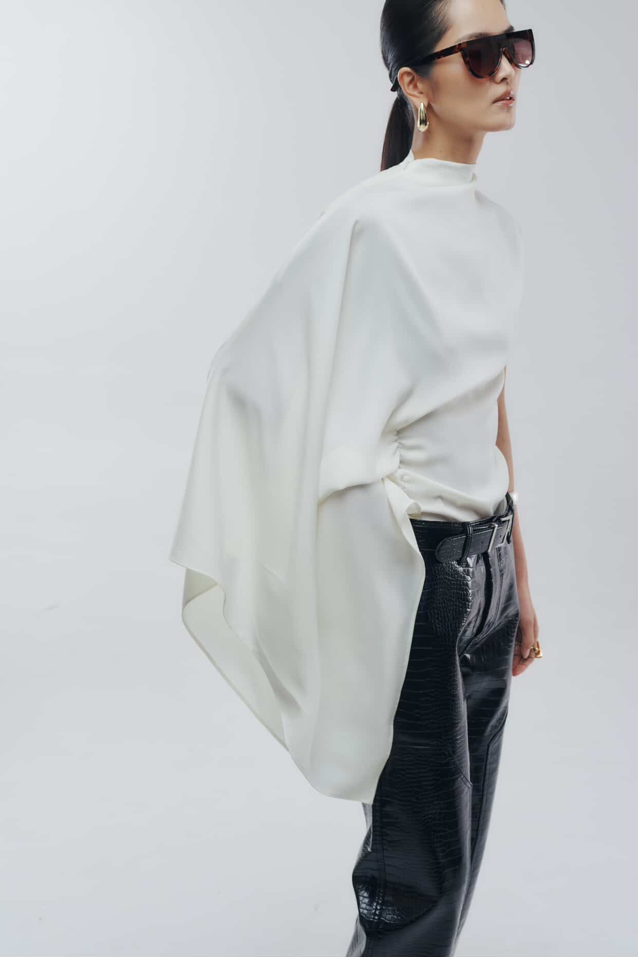 One-sided Drape Top