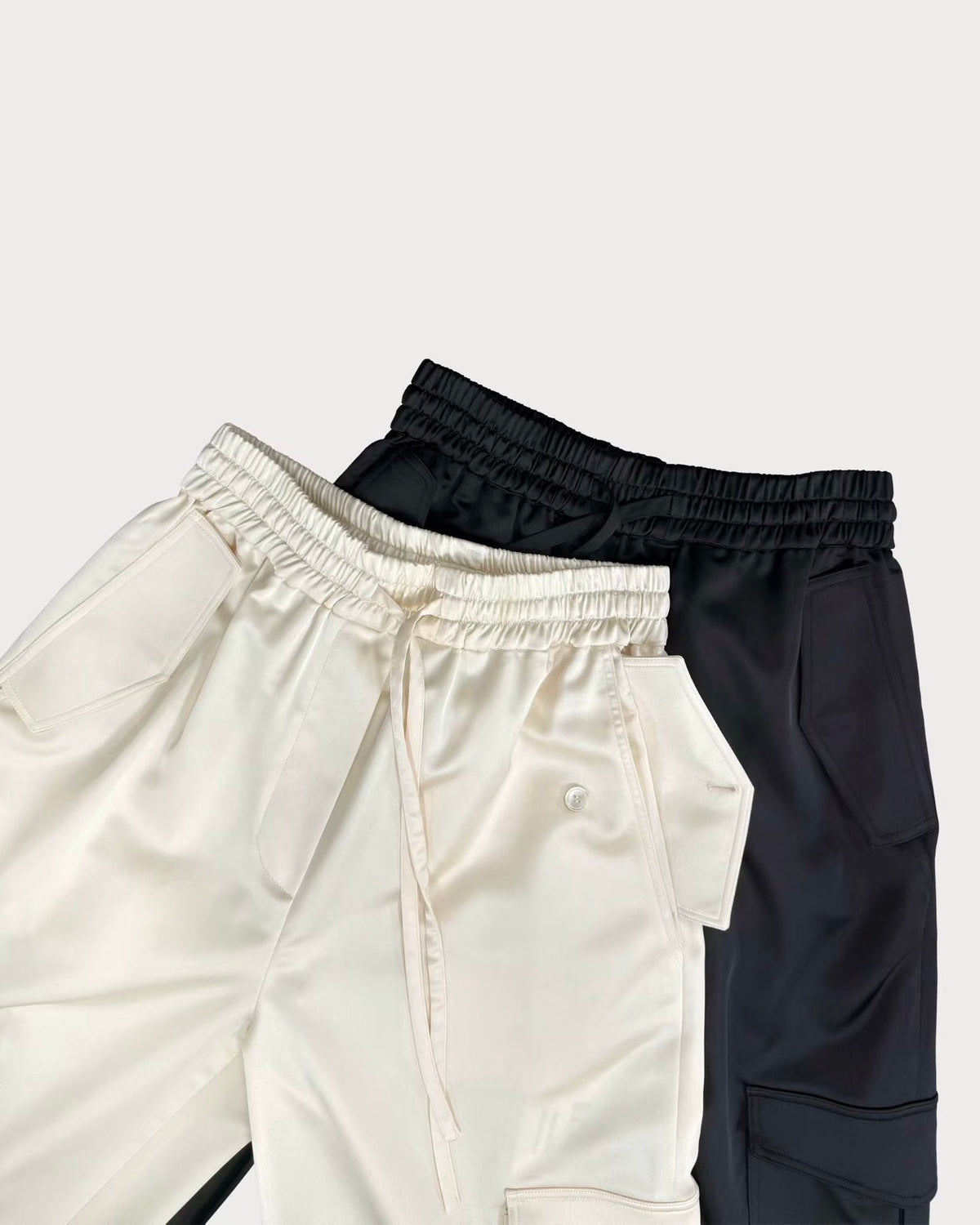 Satin Cargo Pants