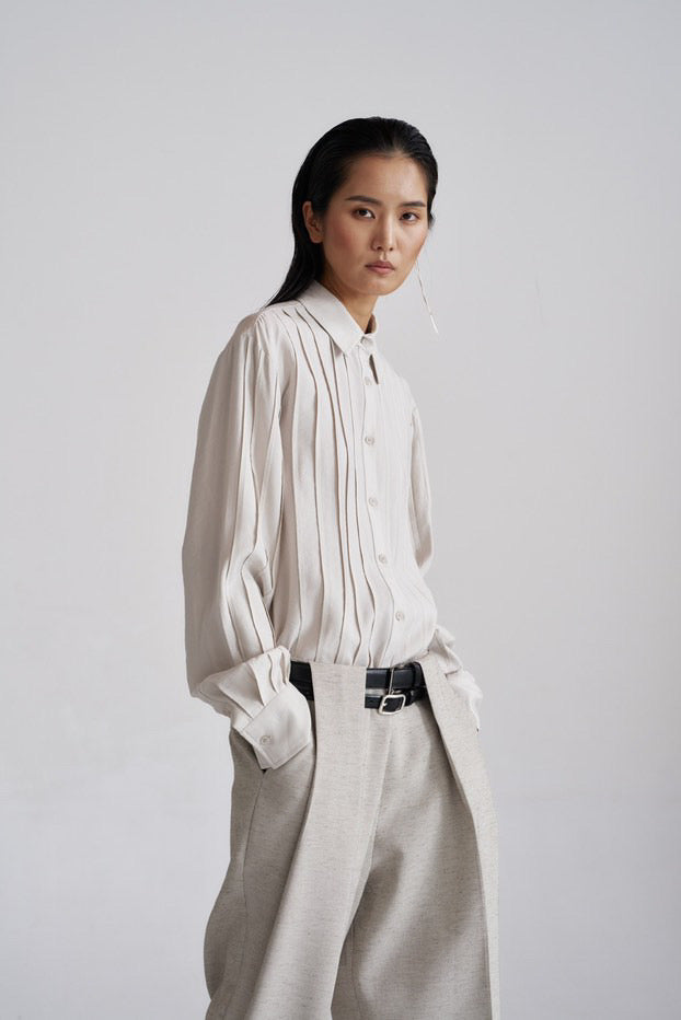 Pintuck shirt