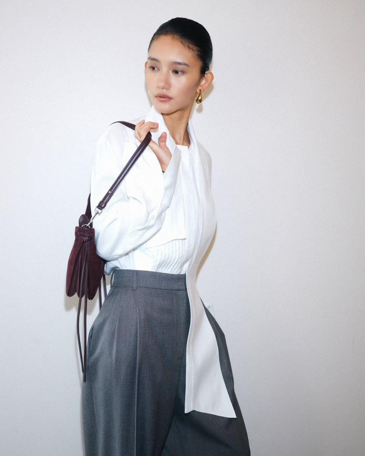 Scarf Collar Shirt