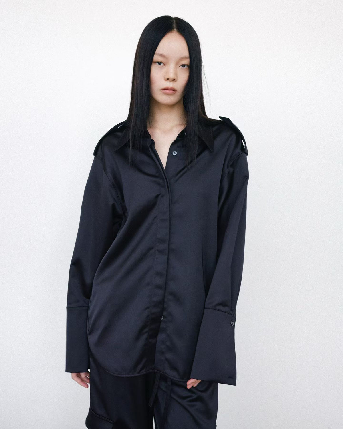 Satin Cargo Shirt