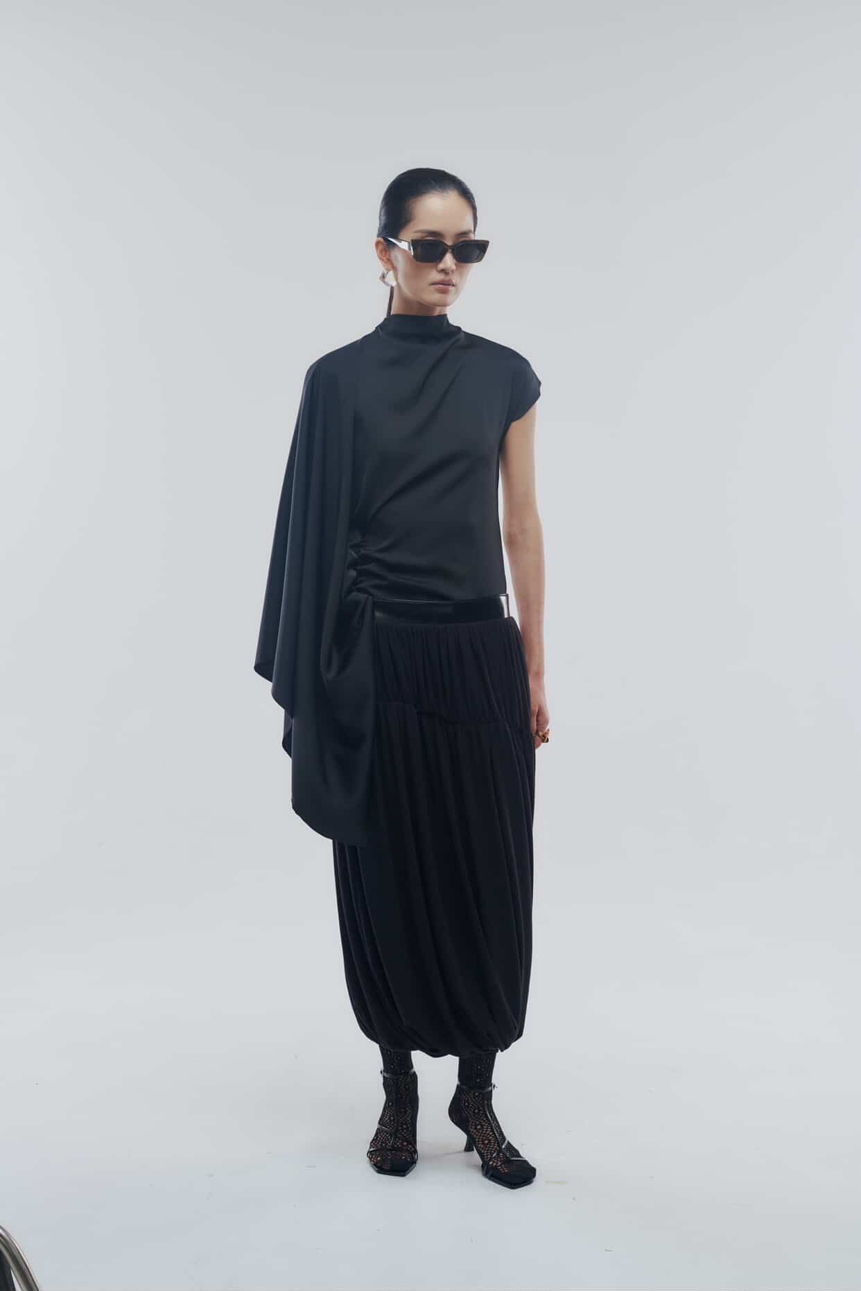 One-sided Drape Top