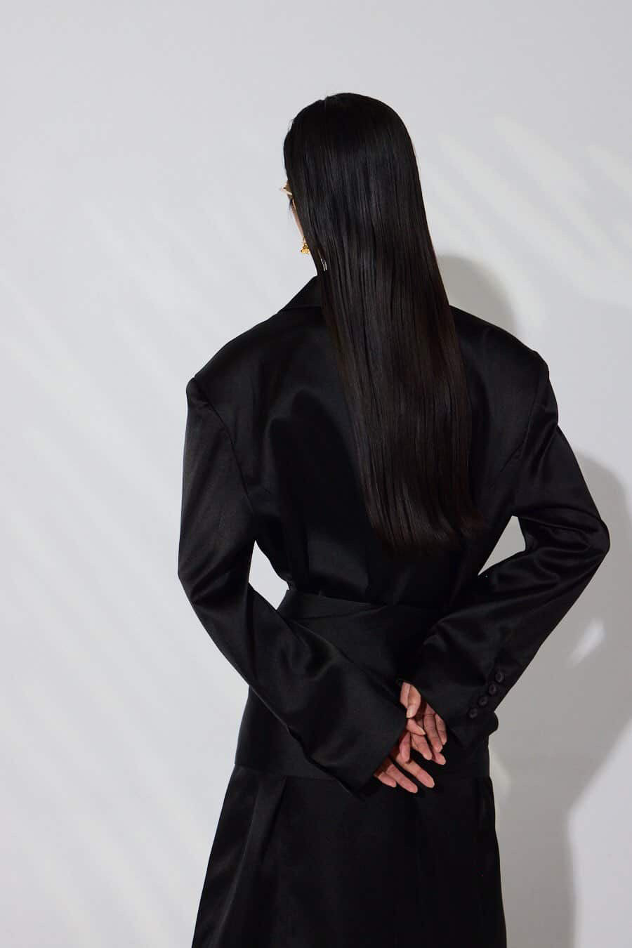 Fringed-Belt Blazer