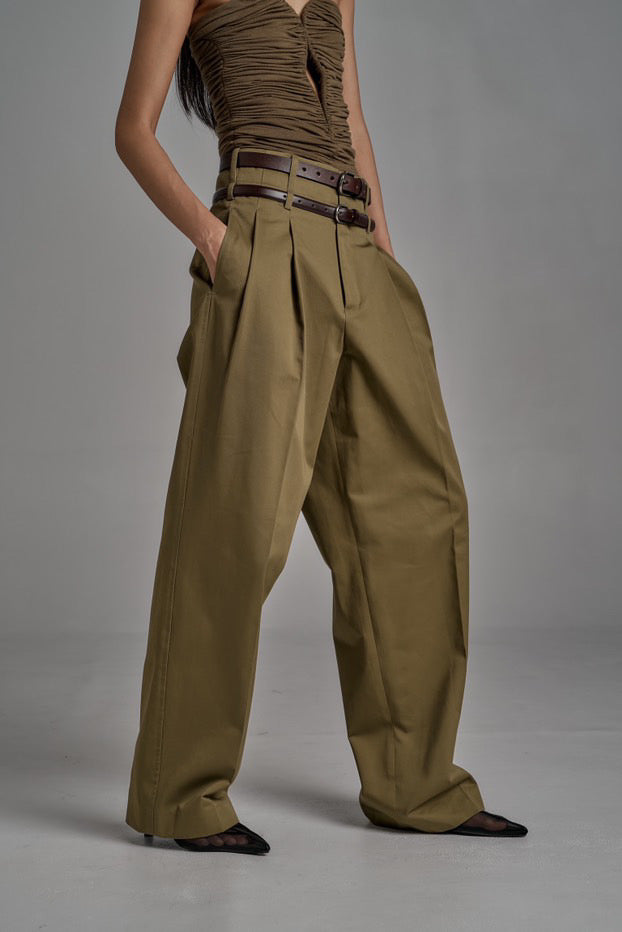 Double waistband pants