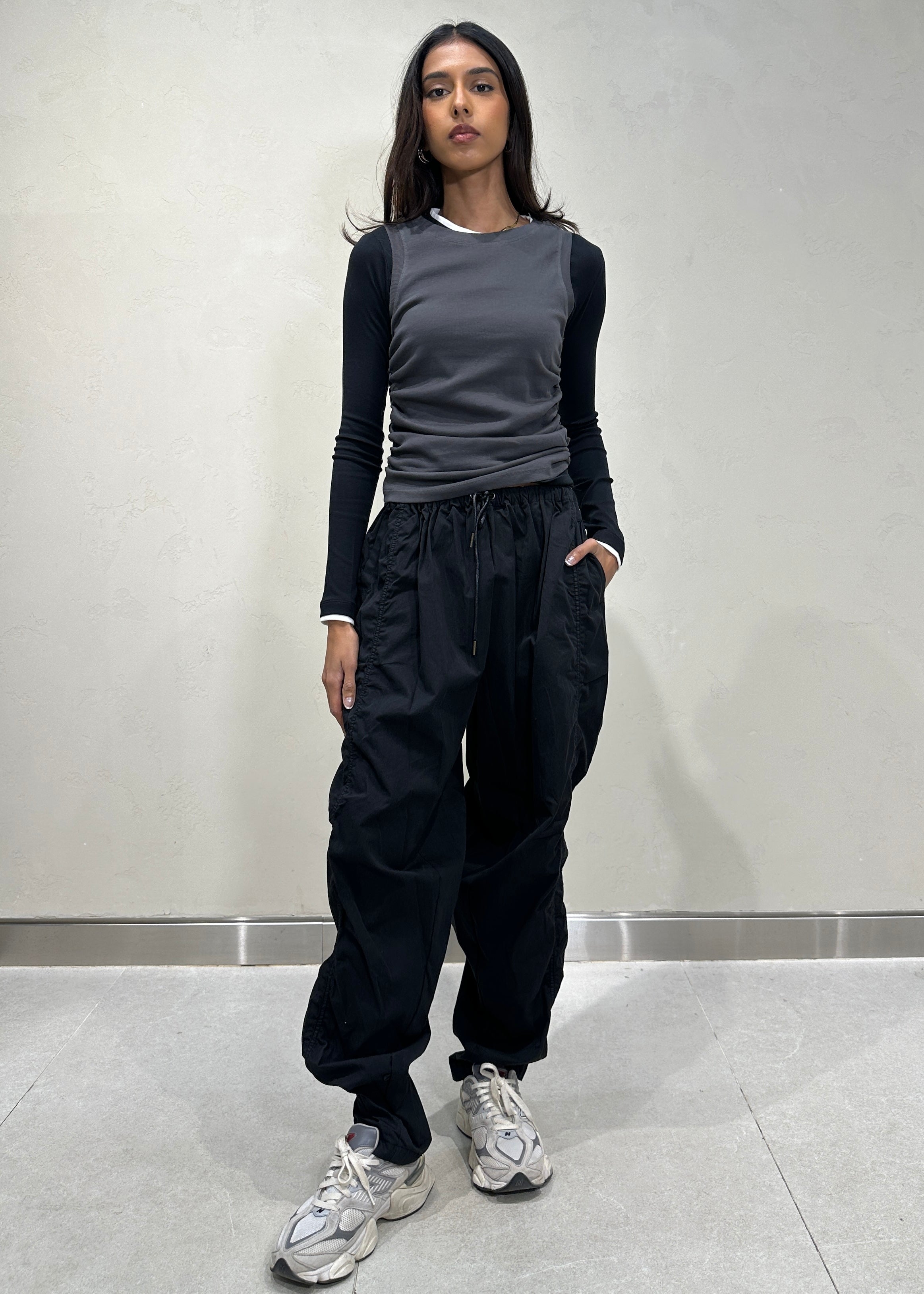 Layered long sleeves top