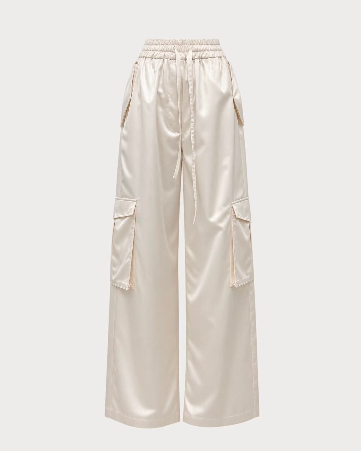 Satin Cargo Pants