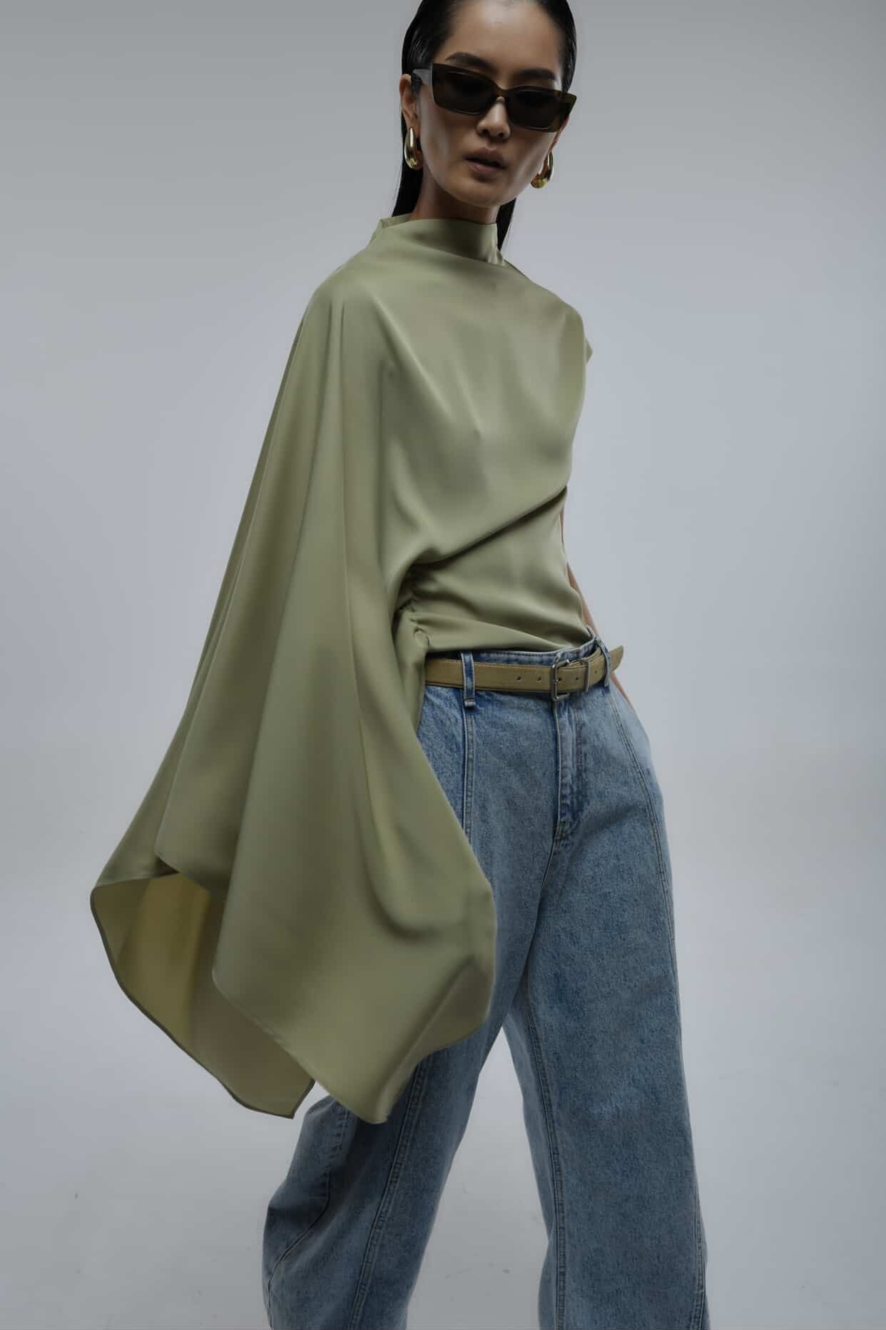 One-sided Drape Top