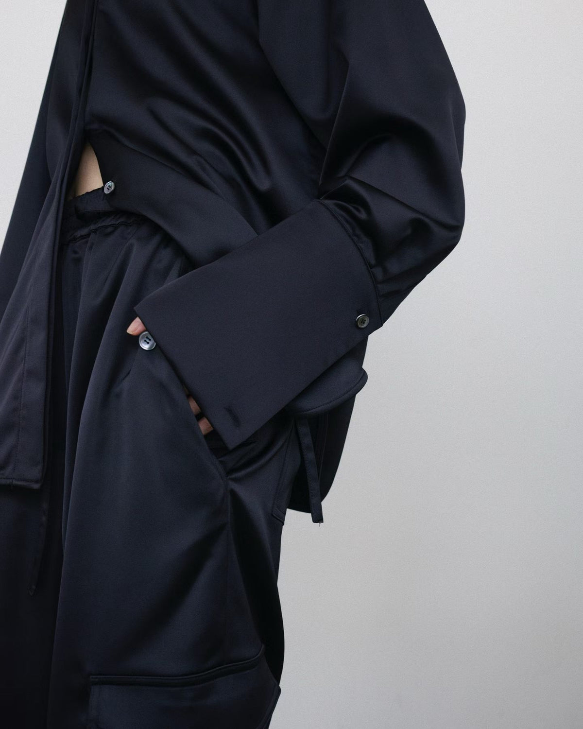 Satin Cargo Shirt
