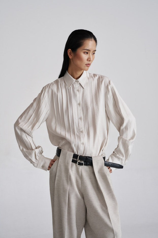 Pintuck shirt