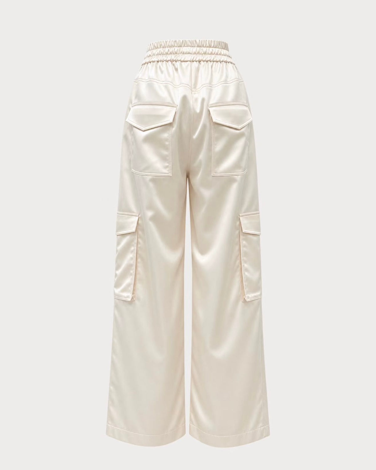 Satin Cargo Pants