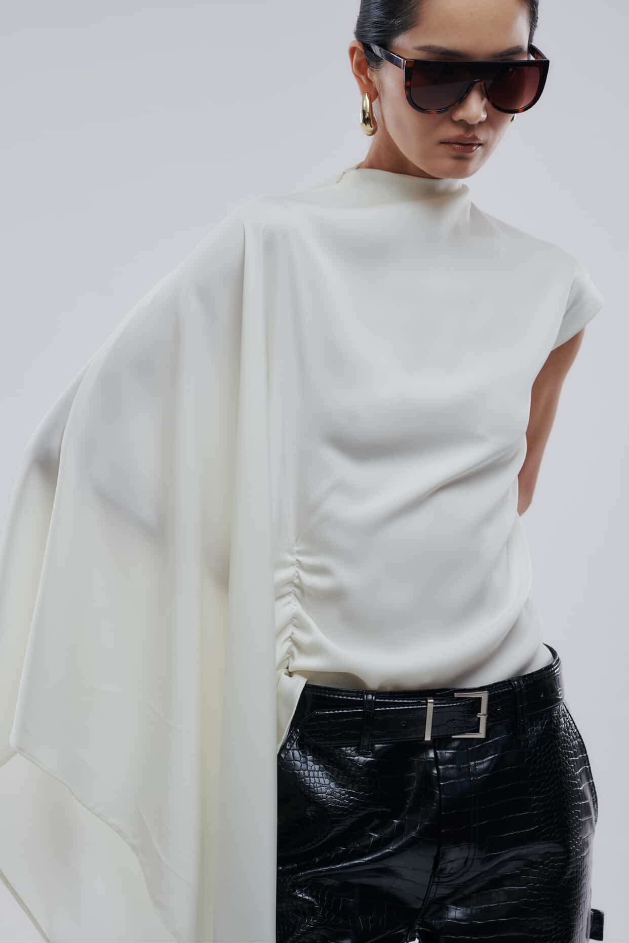 One-sided Drape Top