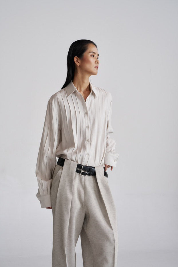 Pintuck shirt