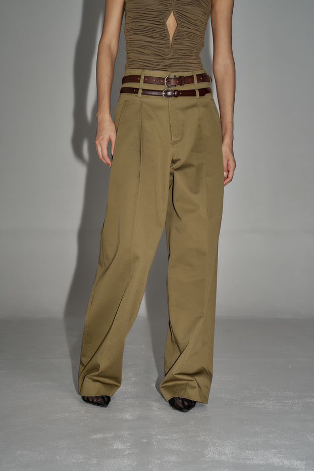 Double waistband pants