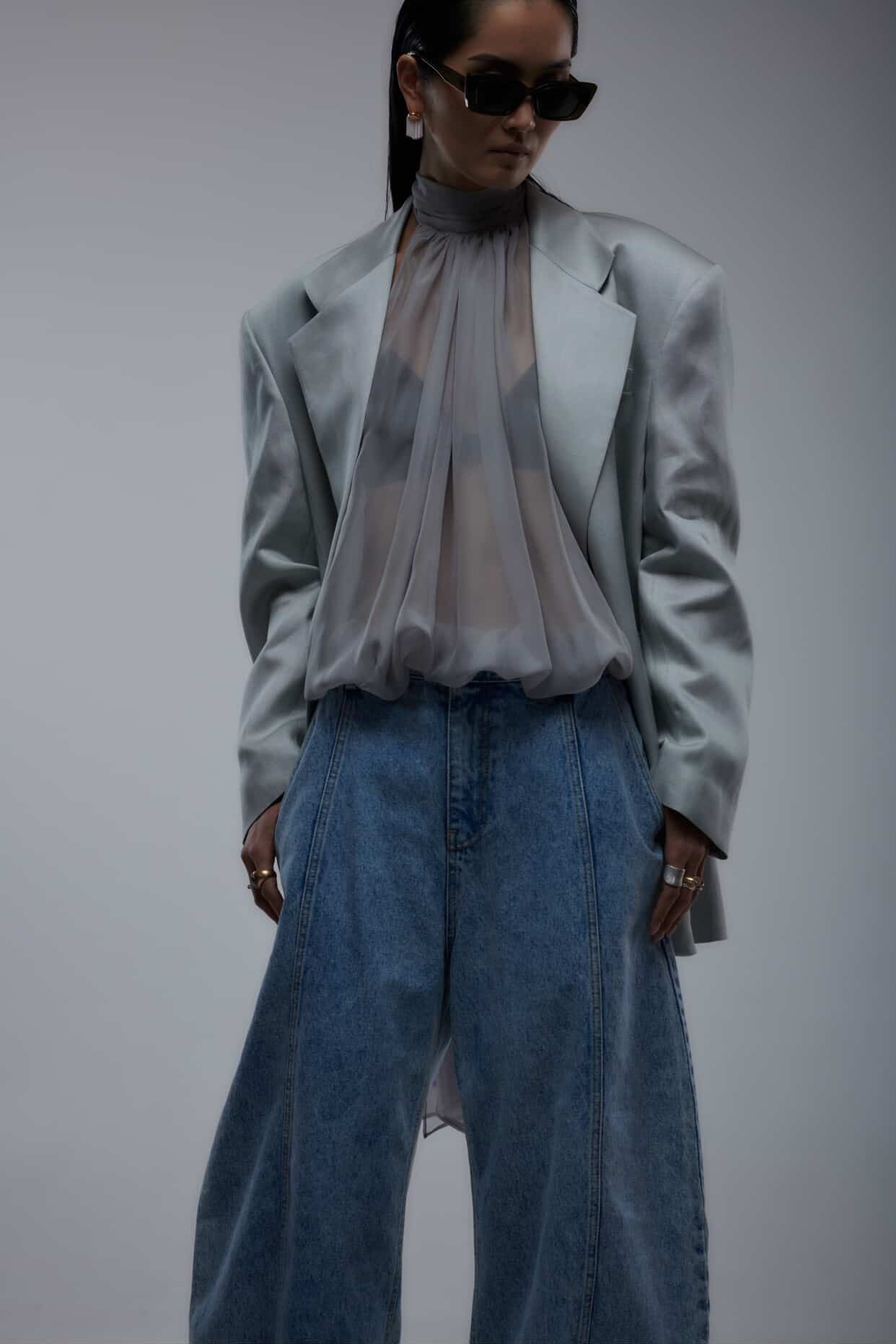 Barrel Denim Pants