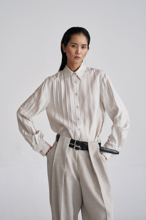 Pintuck shirt