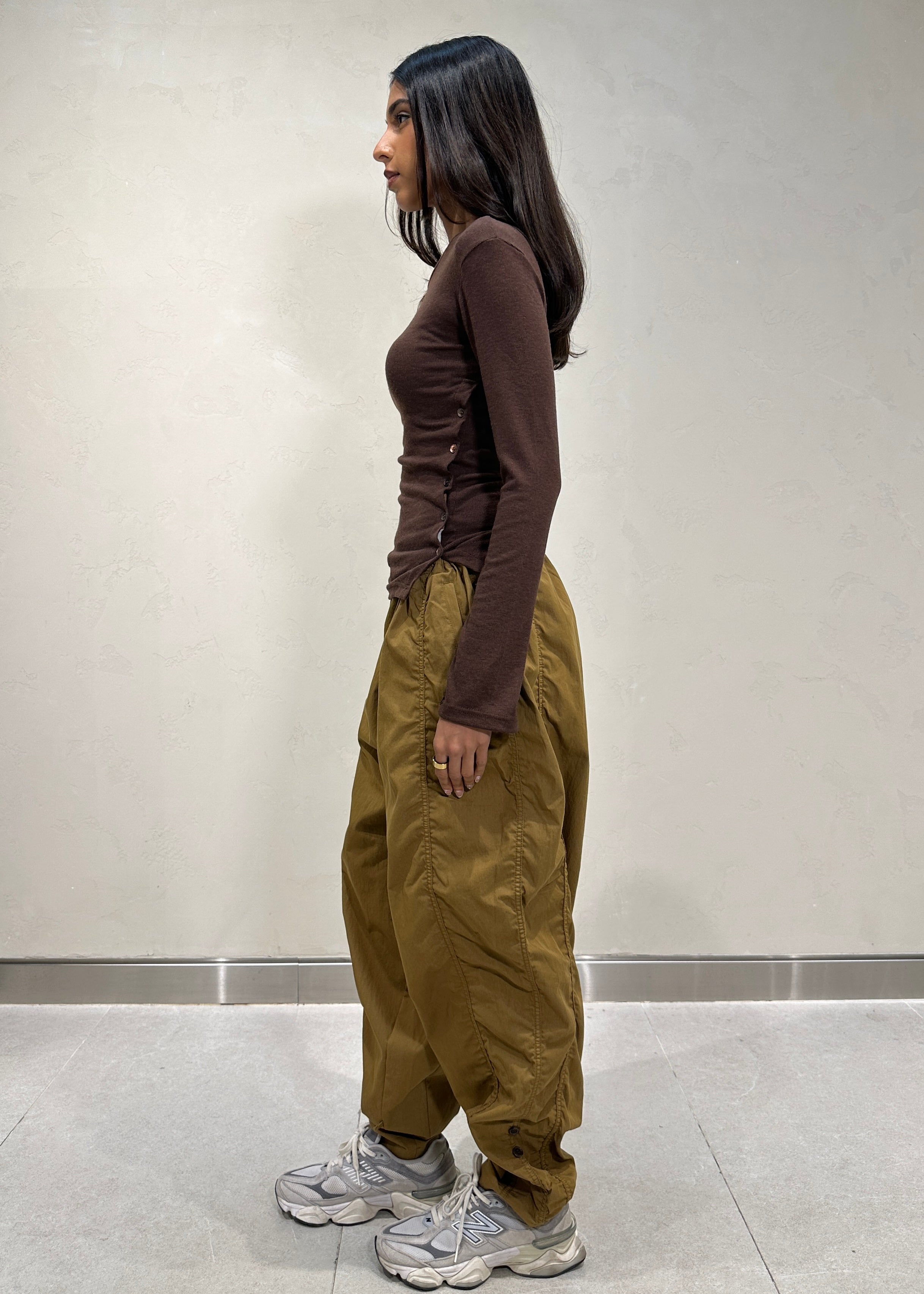 Buttoned Slit T-Shirt