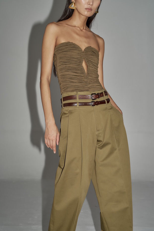 Double waistband pants
