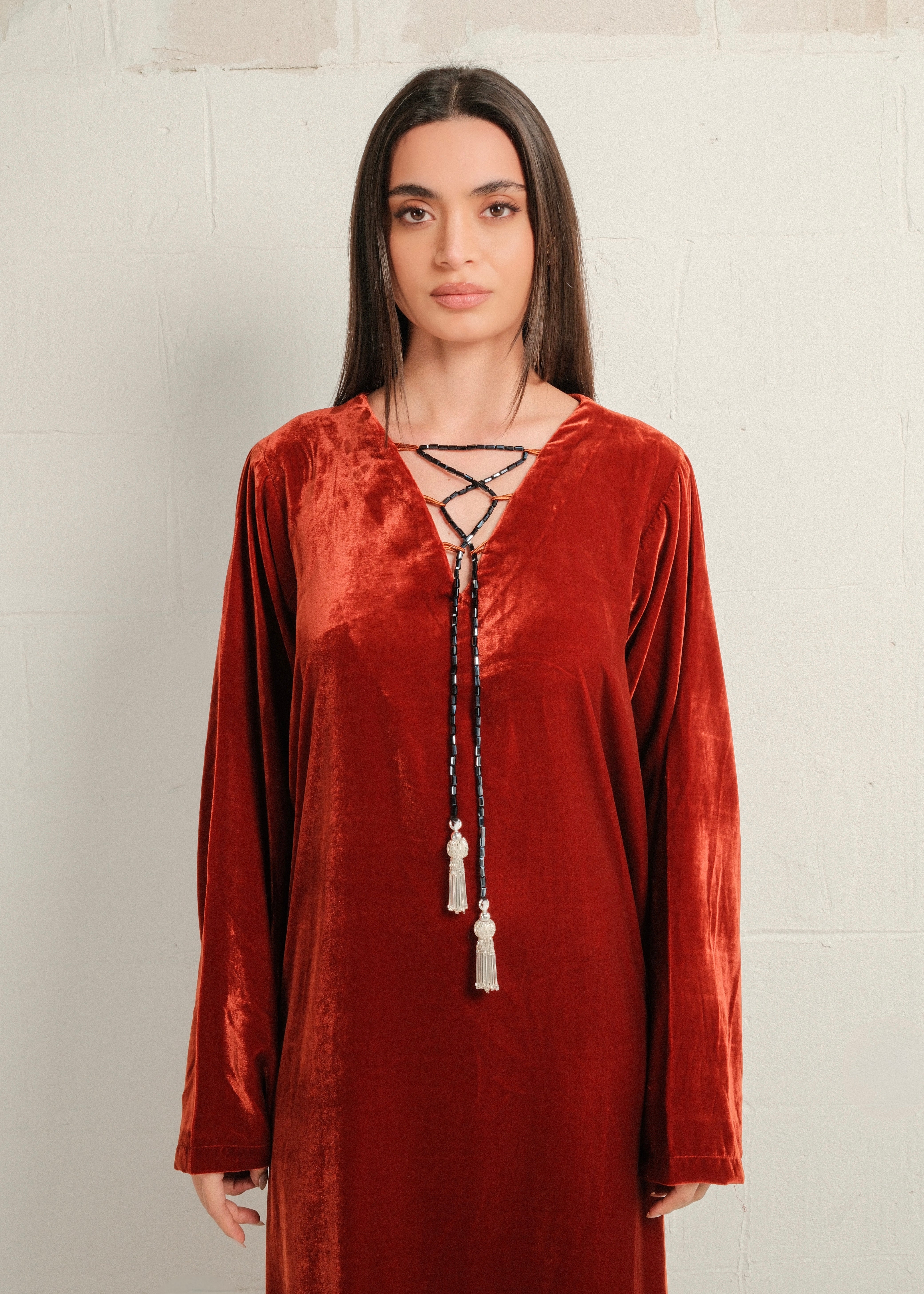 Velvet Beads Kaftan