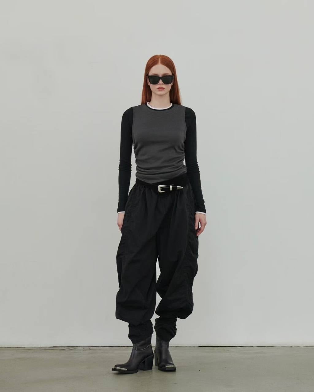 Layered long sleeves top